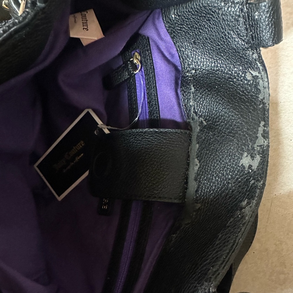 Juicy Couture 2013” Beverly Leopard Daydreamer Tote in Black & Metallic Gold NWT - Picture 15 of 16